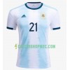 Argentina Paulo Dybala 21 Maglia Prima Copa América 2019 Manica Corta